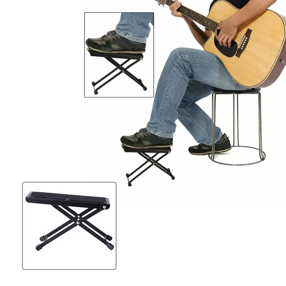 Repose-pieds - Repose-pieds de guitare Zinaps avec support en caoutchouc  antidérapant, repose-pieds de guitare en métal pliable pour guitares
