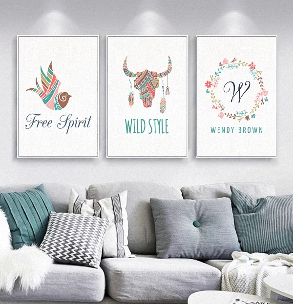 Estilo-n-rdico-Moderno-Simples-Esp-rito-Livre-P-ssaro-OX-Animais-Dos-Desenhos-Animados-Crian