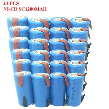 

24pcs SC battery rechargeable SC ni-cd subc battery 1.2v SC power bank 2200mah SC accumulator