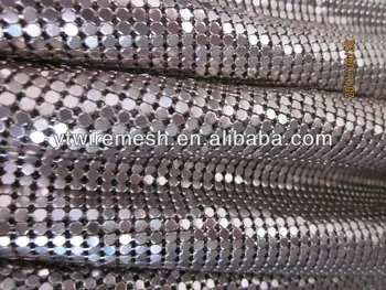 

fashionable silver color aluminium sequin mesh fabric for decoration