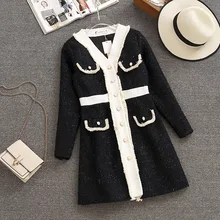 Oshangchaopin женская брендовая зимняя пуговица с кисточками шерстяная куртка пальто Женская винтажная Casaco женская теплая твидовая куртка элегантное пальто