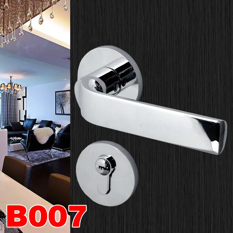 

2018 Limited Time-limited Simple Bedroom Door Lock, Solid Wood Toilet, Lock Handle, Split Bright Chrome Magnetic Suction Lock.