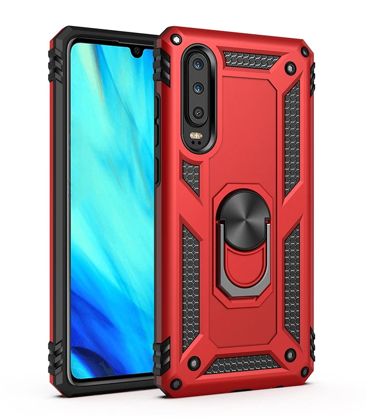 For Huawei P30 Pro case Holder Stand Armor Hybrid Magnetic Bracket Finger Ring Cover For For Huawei P30 Lite P Smart 2019 Case (3)