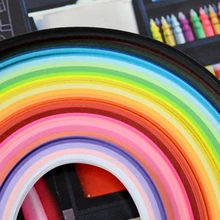 260 tęczowy papier paski do quillingu zestaw 3mm 39cm kwiatowy prezent papier do rzemiosła DIY narzędzia do quillingu ręcznie robiony papier dekoracji