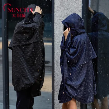 

Men Women Black Rain Coat Unisex Hooded Poncho Rainwear Waterproof Fashion Raincoat for Women Hooded Jacket Capa De Chuva 50yc23