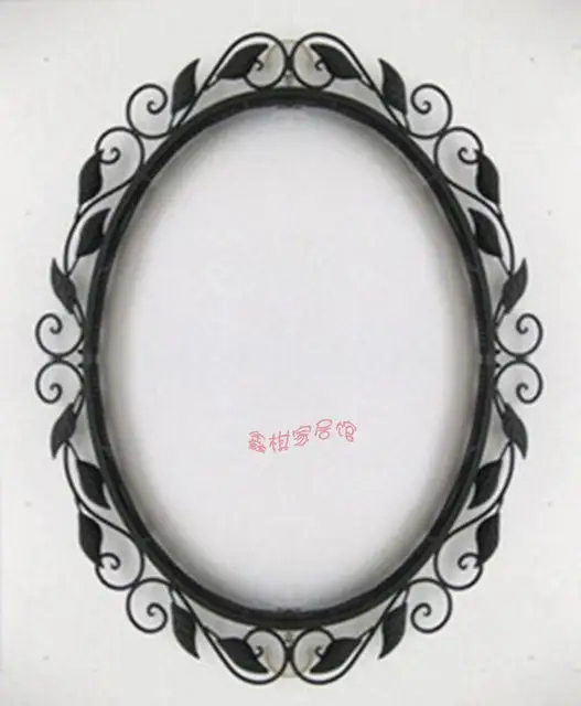Brief Fashion Rustic Wrought Iron Mirror Picture Frame Frames Wall Brief Fashion Rustic Wrought Iron Mirror Picture Frame Frames Wall Bathroom Oval