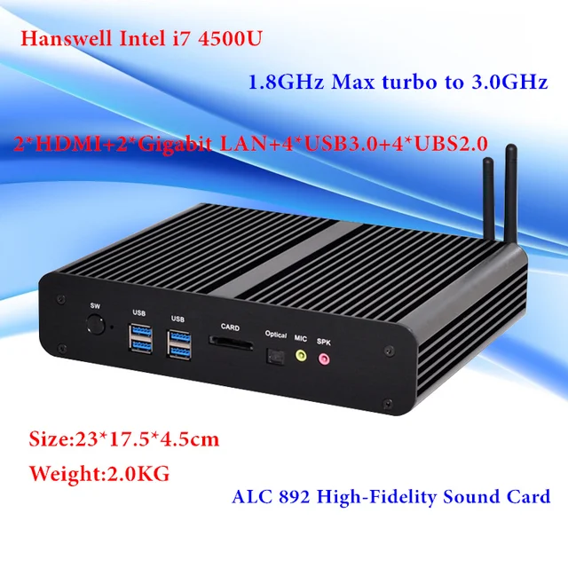 Cheap 4th Gen. i7 4500U CPU Fanless Mini PC i7 Hanswell HTPC Blu-ray Micro PC Graphics HD4400 Computer Windows 7 freeshipping Cheap 4th Gen. i7 4500U CPU Fanless Mini PC i7 Hanswell HTPC Blu-ray Micro PC Graphics HD4400 Computer Windows 7 freeshipping
