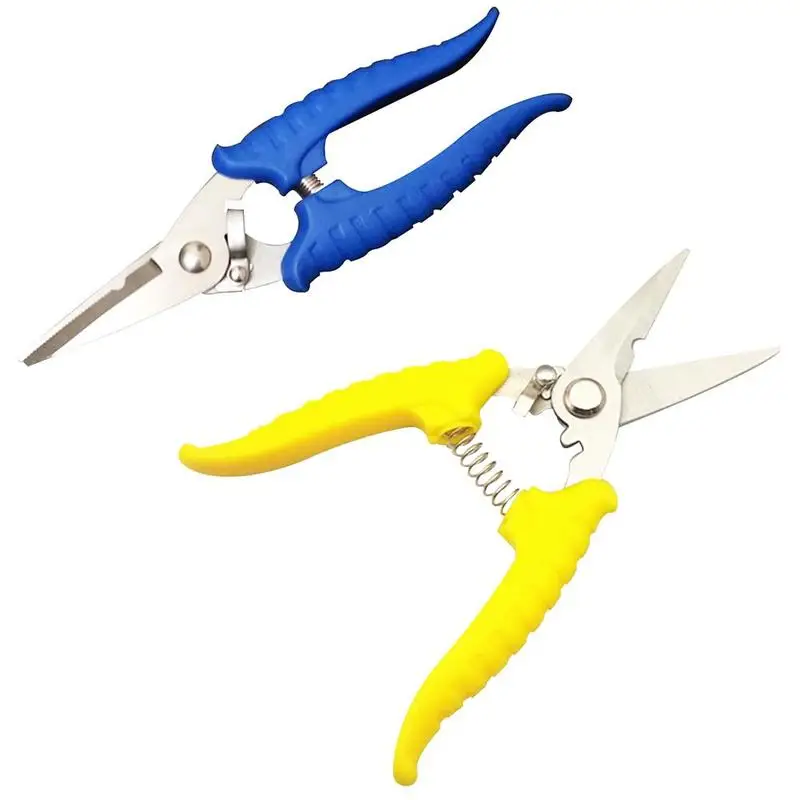 

7" Garden Scissor Yellow/Blue Stainless Steel Hand Pruner Anvil Branch Shear Pruning Cut Secateur Bonsai Shrub Orchard Hand Tool
