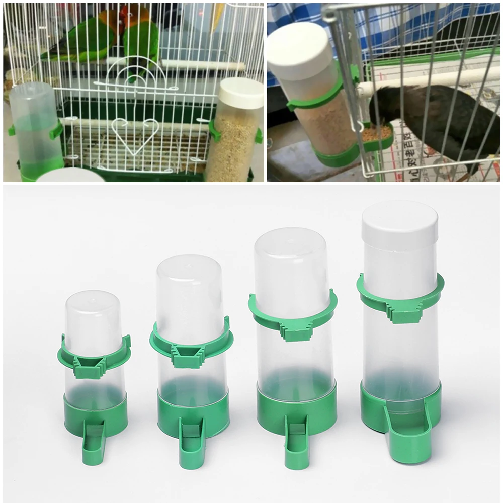 

2Pcs Practical Bird Feeding Equipment Pet Water Drinker Food Feeder Waterer Clip for Aviary Cage Budgie Lovebirds