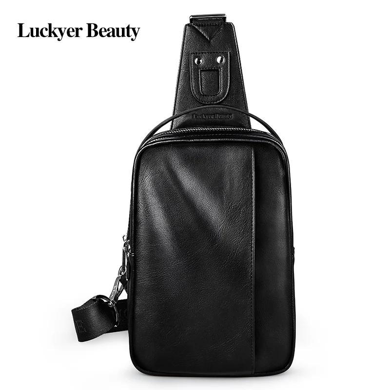 Luckyer Beauty высокое качество из искусственной кожи груди мешок для Для мужчин большой Ёмкость мужской ремень сумки для телефона Для мужчин