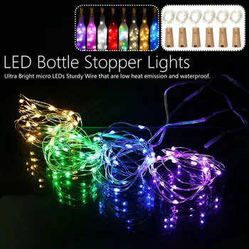 

6pcs Bottle Lights Cork Battery Powered Garland DIY Christmas String Lights String Light With Bottle Stopper 2M 20 LED Wine