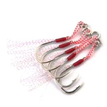 20 шт./упак. 10#20# происхождения крючковый лов помочь крючок с избыточным весом шлюпки приманки рыболовные веревкой нить джиг крючок для рыболовной удочки