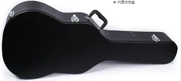 Твердый кленовый флейм деревянная акустическая гитара с бесплатным жесткий чехол 41 дюймов китайская фабрика по производству высоко глянцевый Гитары ra - Цвет: guitar with wood cas
