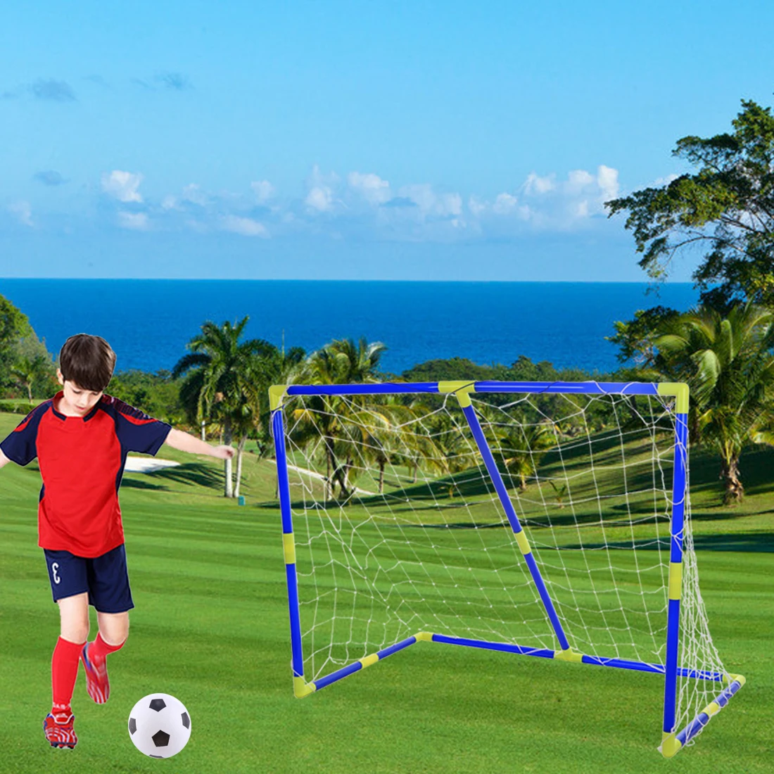 

Portable Folding Detachable Kids Small Football Goal Soccer Door Outdoor Sports Toys Set for Kids