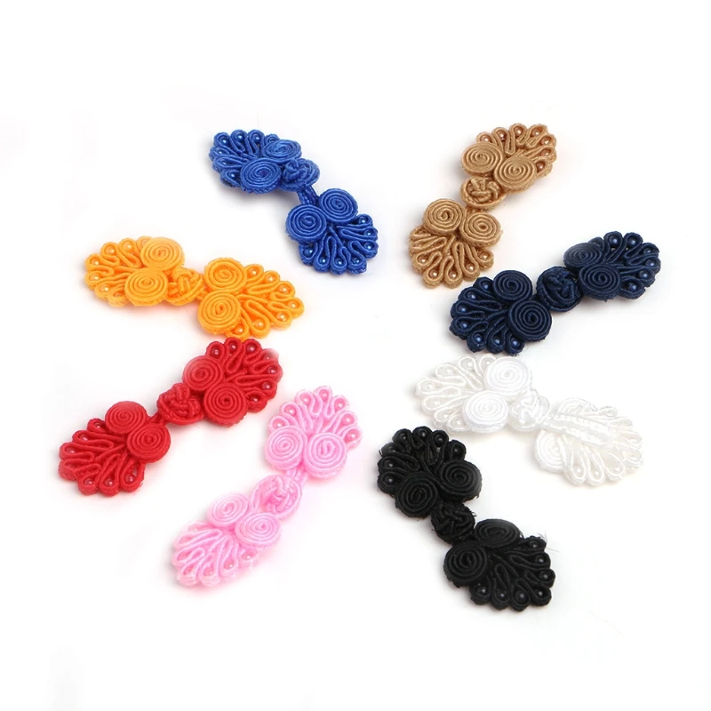 

10Pairs/Pack Beaded Chinese Frog Closure Buttons Knot Fastener Sewing Handmade Craft W215
