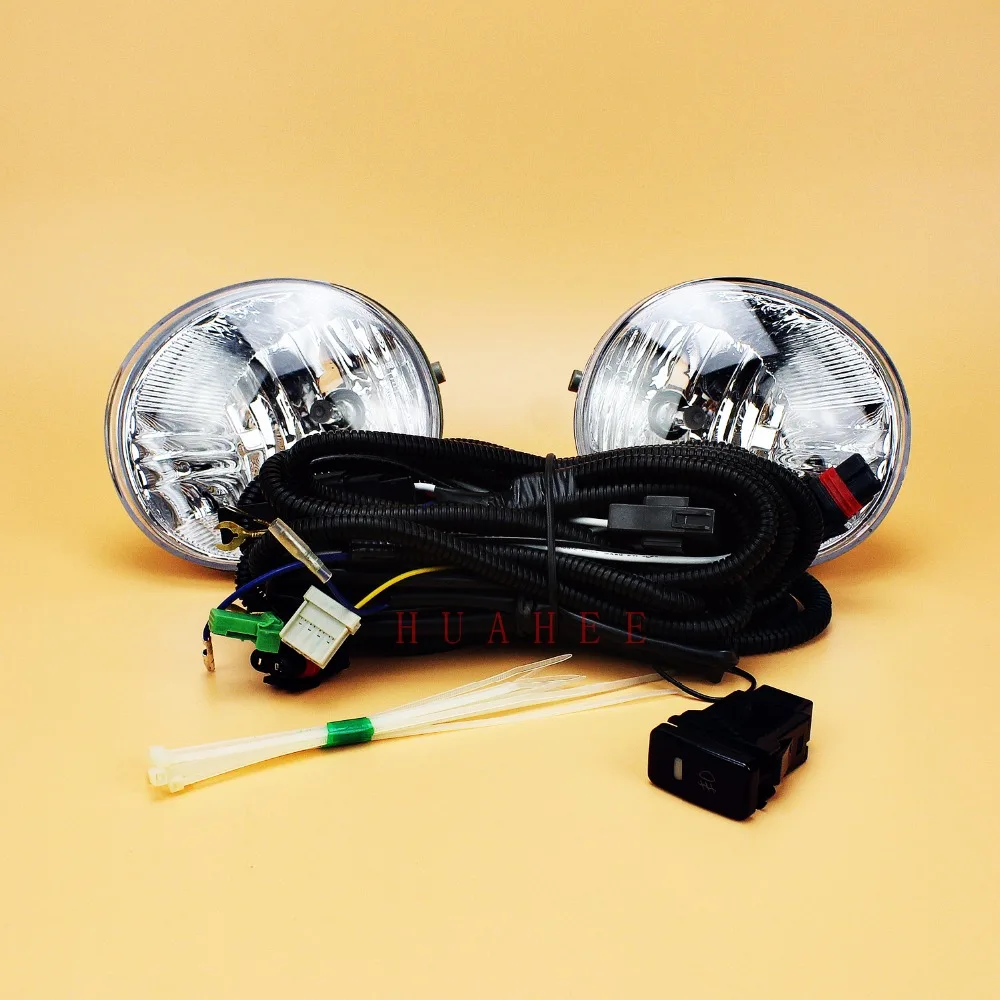 

For For 2004 ~ 2005 Toyota RAV 4 /RAV4 Front Clear Bumper Fog Lamps Aftermarket Driving Lights 1/Set w/Bulb(H11)+Switch+Wire