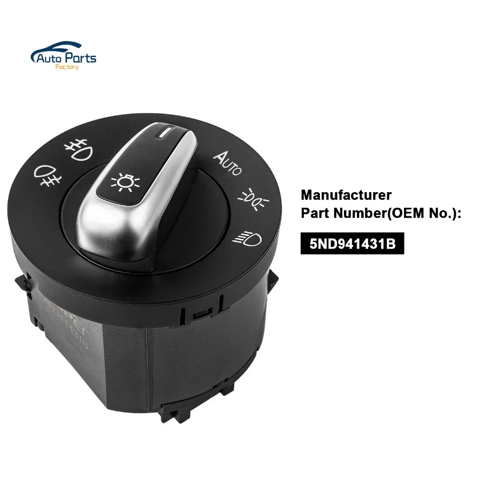 Переключатель фар для V W Golf J * etta MK5 MK6 G TI Passat B6 B7 CC Touran Tiguan Chrome 5ND941431B | Автомобили и