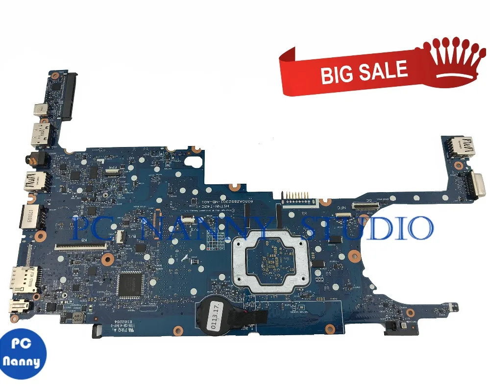 Ideal PCNANNY for HP EliteBook 820 G3 Laptop motherboard i3-6100U 831761-601 831761-001 6050A2892301-MB-A