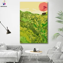 DIY цвета картины по номерам с цветами абстрактный воздушный шар Приключения Картина Рисунок Живопись по номерам Обрамленный дом