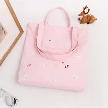 YILE C01 хлопковая холщовая хозяйственная сумка-тоут Сумка-переноска с вышивкой вишни розовый CP