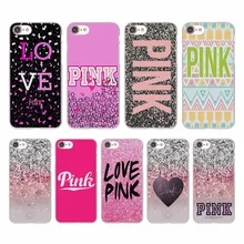 love pink girly pretty Design hard White Skin Case for Apple iPhone 7 7Plus 6s 6 Plus SE 5 5s 5c
