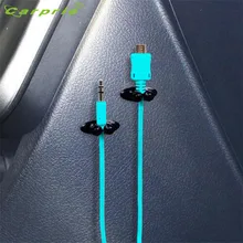 2017 car-styling Hot sale 8Pcs Car Charger Line Headphone/USB Cable Car Clip Interior Accessories Apri24