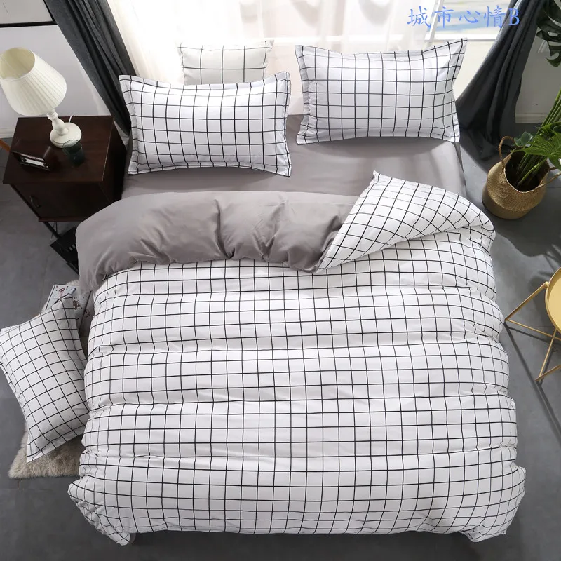 

Luxury Lattice Bedding Sets 3/4pcs Geometric Pattern Bed Linings Duvet Cover Bed Sheet Pillowcases Cover Set