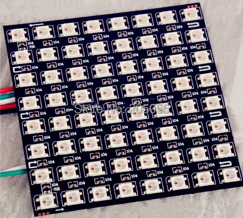 8*8 64 пикселей 5050 WS2812B WS2812 прибор приемно-полноцветные цифровые гибкие
