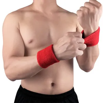 

1 PCS Wristband Breathable Solid Color Sweat Absorption Sweatband Hand Band Wraps Sport Safety Wristband Hot Sale