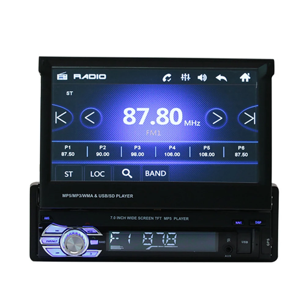 

7 inch Telescopic Touch Screen Bluetooth Car MP5 Player GPS Navigation Car video player