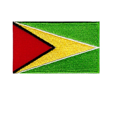 South American flag embroidery iron on patches for clothing - Цвет: Guyana