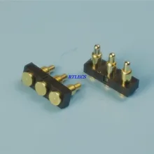 10 шт. Пружинные пружинный контакт Пружинные контакты SMT/SMD Разъем 3-контактный шаг 2,54 мм поверхностного монтажа PCB SMT установки: латунь материал золото 1u разъем аккумулятора