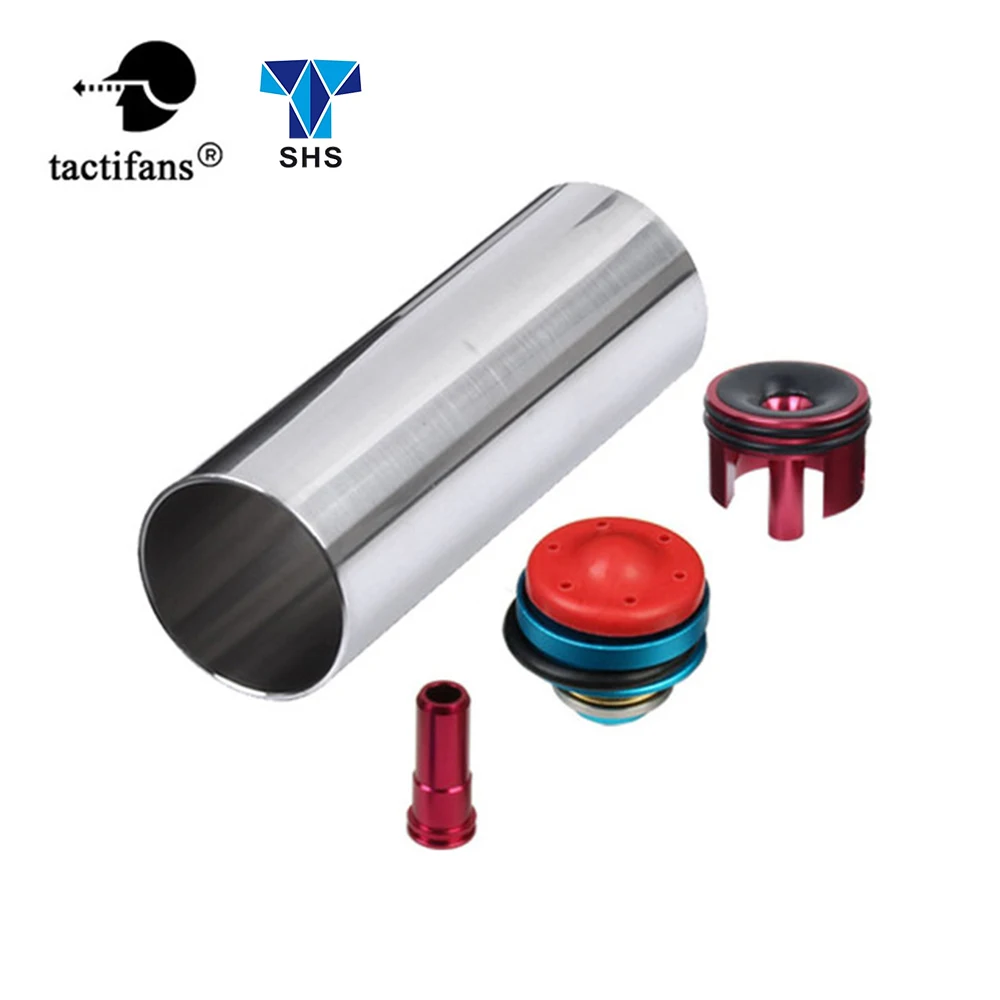 TACTIFANS Solid Cylinder Tune Up Kit Piston Head Nozzle Cylinder Head Inner Barrel 450-580mm For M4 Series Airsoft AEG Paintball