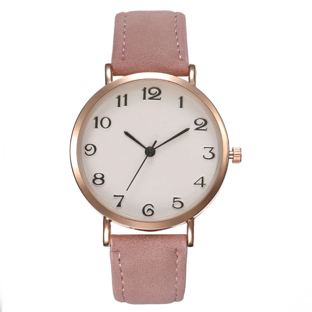Роскошные Брендовые женские часы, простой стиль, кожа, кварцевые, модные наручные часы, женские часы, часы для женщин, 4 цвета, C428