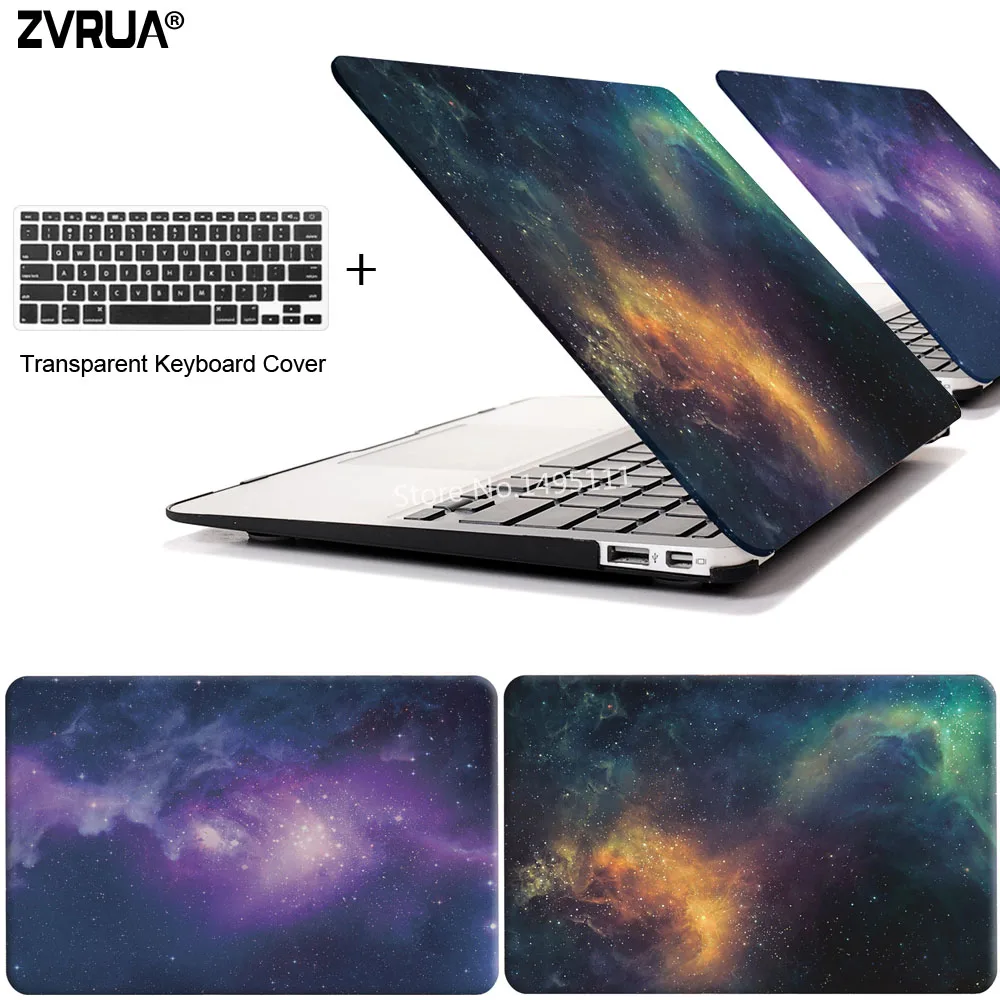 

ZVRUA STAR laptop Case for MacBook Air 11 13 inch for APPLE MAC Pro with Retina 12 13.3 15 with Touch Bar New + keyboard cover
