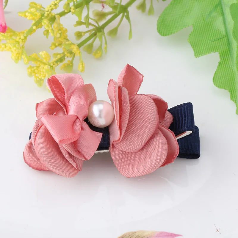 Brand Design Bridal Flower Pearl Hair Clip Beauty Bowknot Hairpins