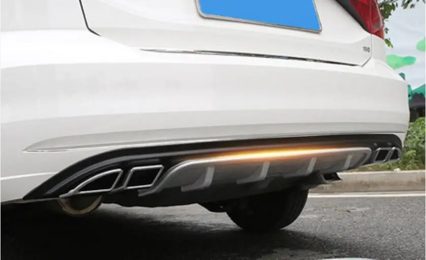 

ABS Special 4 outlet pipe Black Primer Car Rear Bumper Lip Auto Car Diffuser For VW Volkswagen JETTA SANTANA 2013-2018