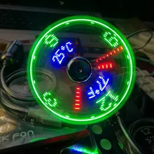 USB вентиляторы мини время и Температура дисплей творческий подарок с Светодиодный свет холодный гаджет для портативных ПК компьютер dropship 2019 Новые