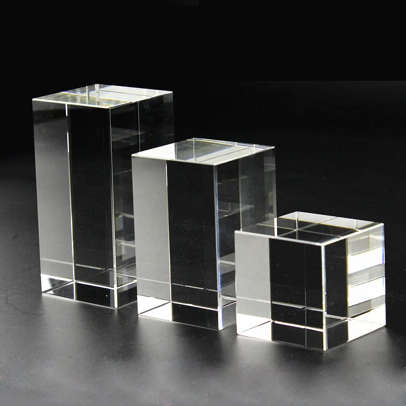 

Free Shipping Optical K9 Crystal Cube Blank for Laser Engraving or Printing Miniatures Home Decor