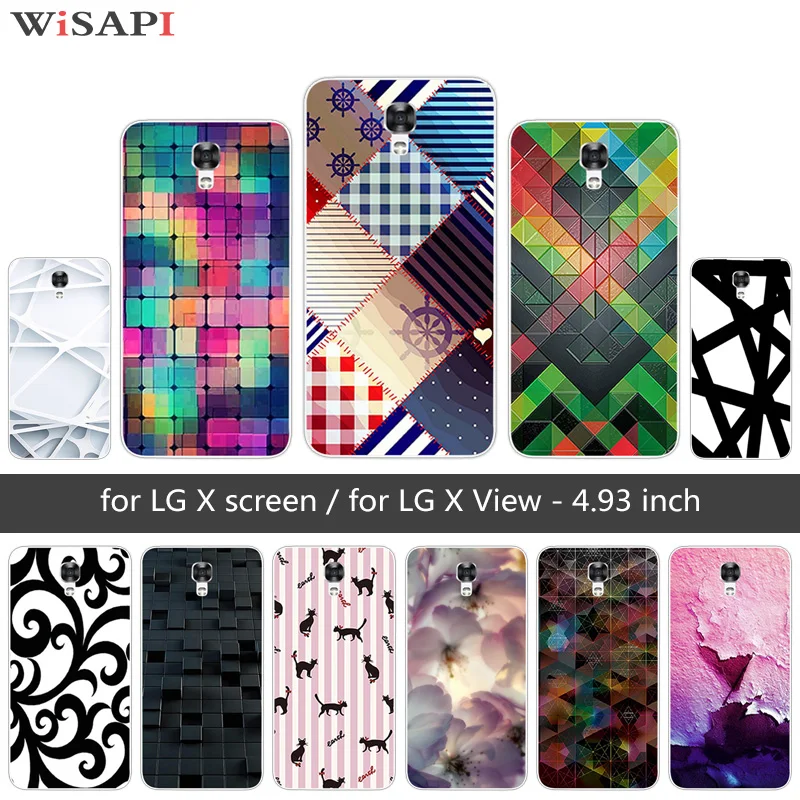 For LG X Screen / View Silicone Case Transparent TPU for K500N K500DS Bizarre Phone Cover |