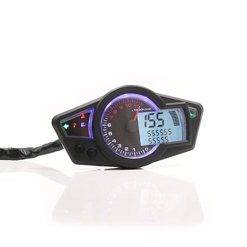 Universal Motorcycle Kmh Mph Lcd Digital Speedometer