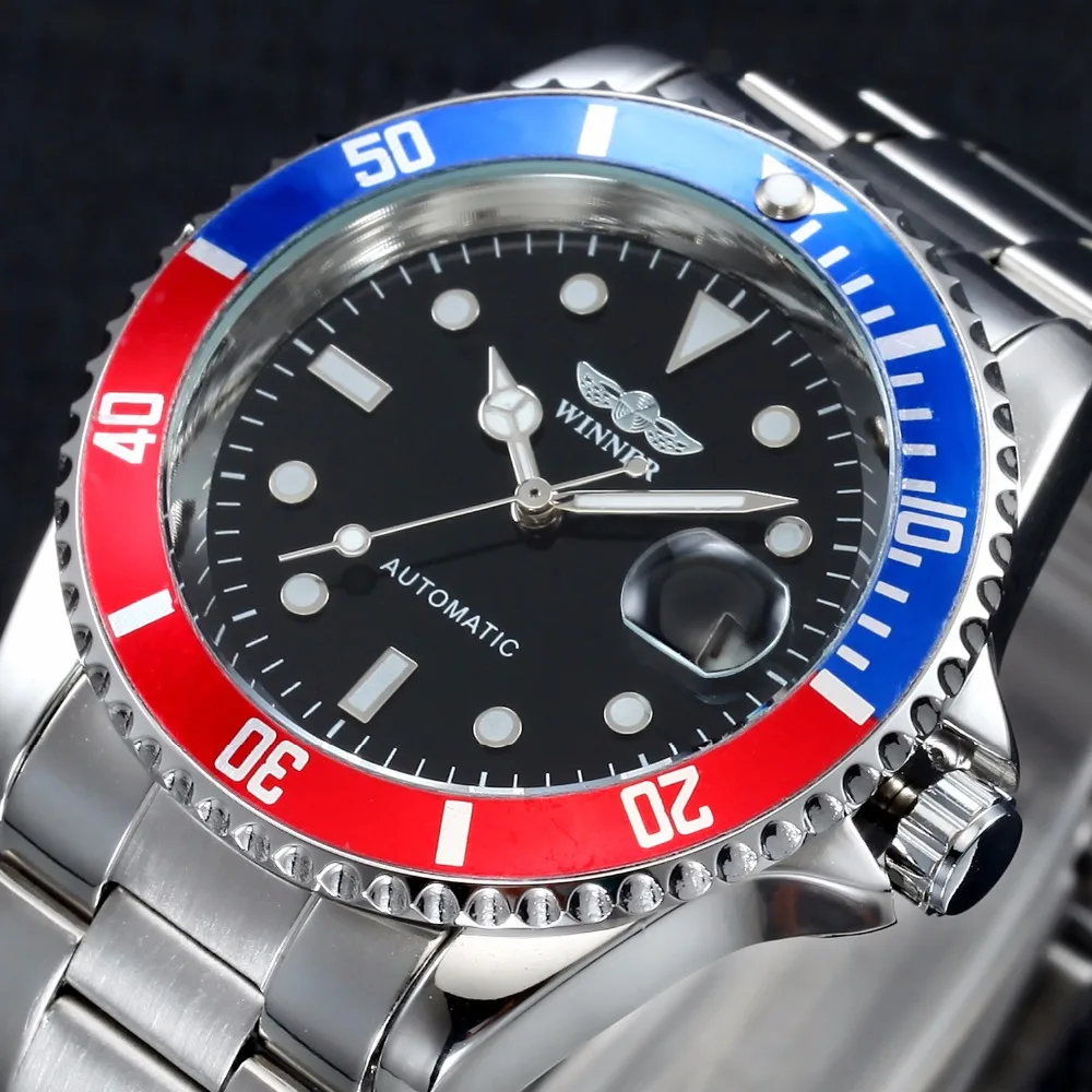 

2018 Self-Wind Automatic Mechanical Watches Full Steel Mens Watches Relogio Masculino With Date Male Wristwatches