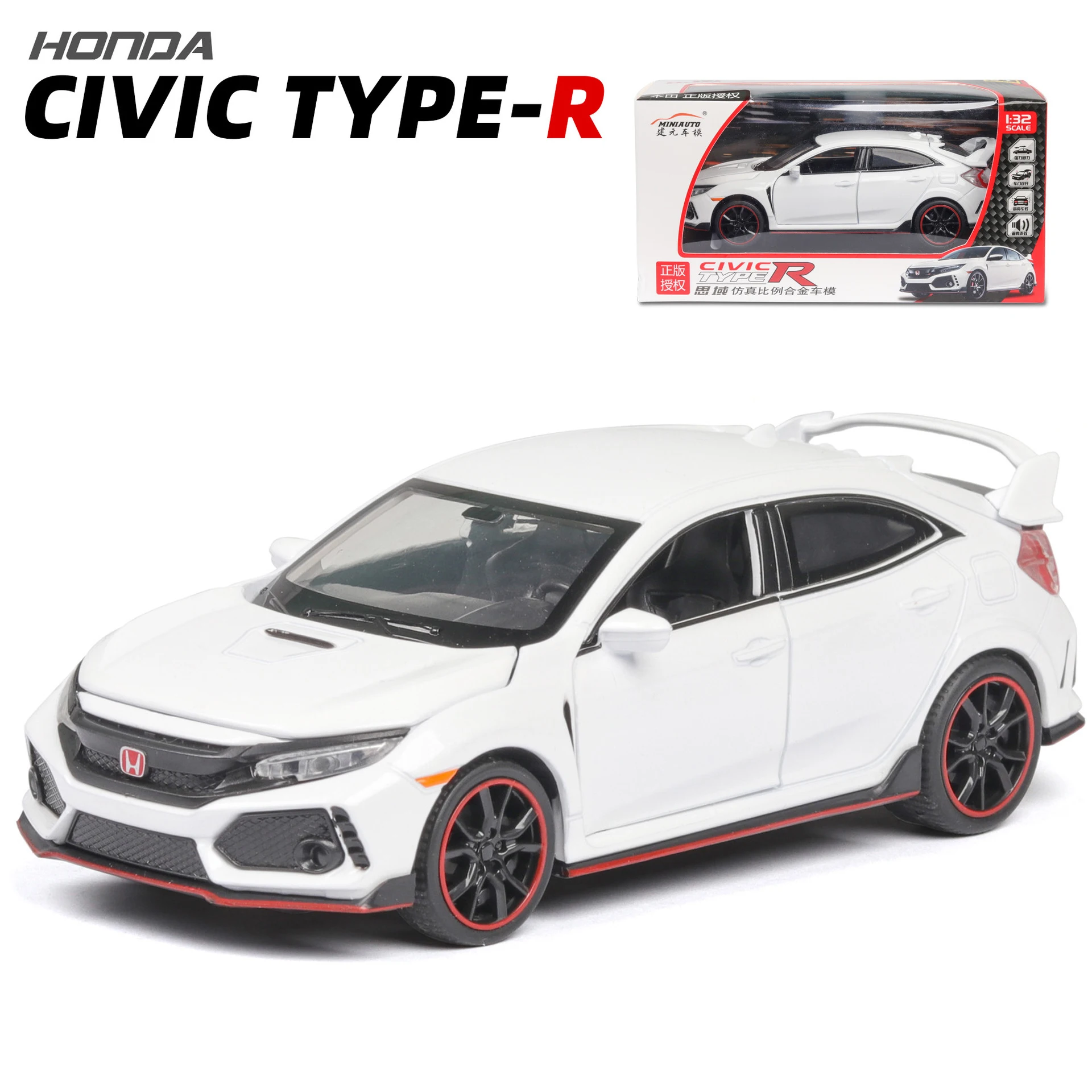 Hommate моделирование 1/32 масштаб Honda Civic Тип R модель машины из сплава 1:32 литье под
