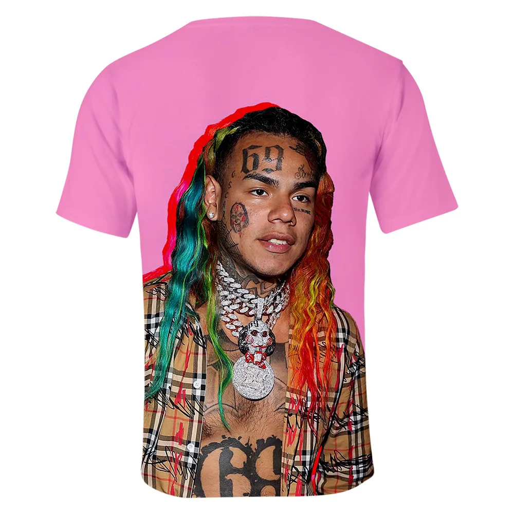 ヒップホップラッパー69 6ix9ine Tekashi69 3Dプリントtシャツ