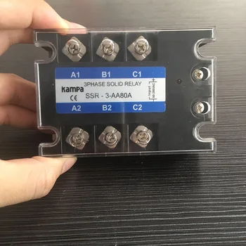 

TSR-80AA Three-phase Solid State Relay 80AA AC Control AC Input 80-280VAC Load 24-480VAC SSR