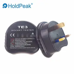 HoldPeak TE3 220 В-250 В ЕС Plug разъем Электрический тестер портативный напряжение автоматический выключатель Finders детектор для обеспечения линия