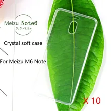 Для Meizu M6 Note ультра-тонкий прозрачный силиконовый мягкий ТПУ чехол для телефона чехол для Meizu Note 6 M6 обратите внимание, с украшением в виде кристаллов чехол 10 шт./лот
