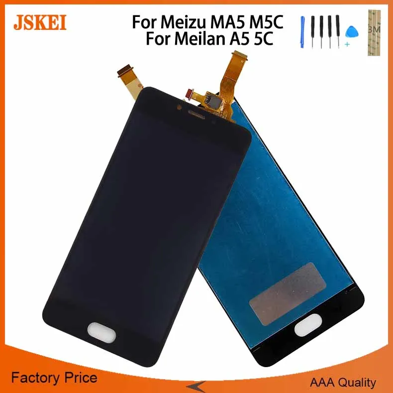 Для Meizu M5C m710h ЖК дисплей сенсорный экран дигитайзер Замена 5 ''черный белый для