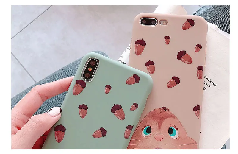 Matte Squirrel Phone Case For iPhone 6 7 8 Plus Case Cover Silicone Phone Cases For X XS 8Plus 10 XR Max 6s Cases Capinha Shell  (3)