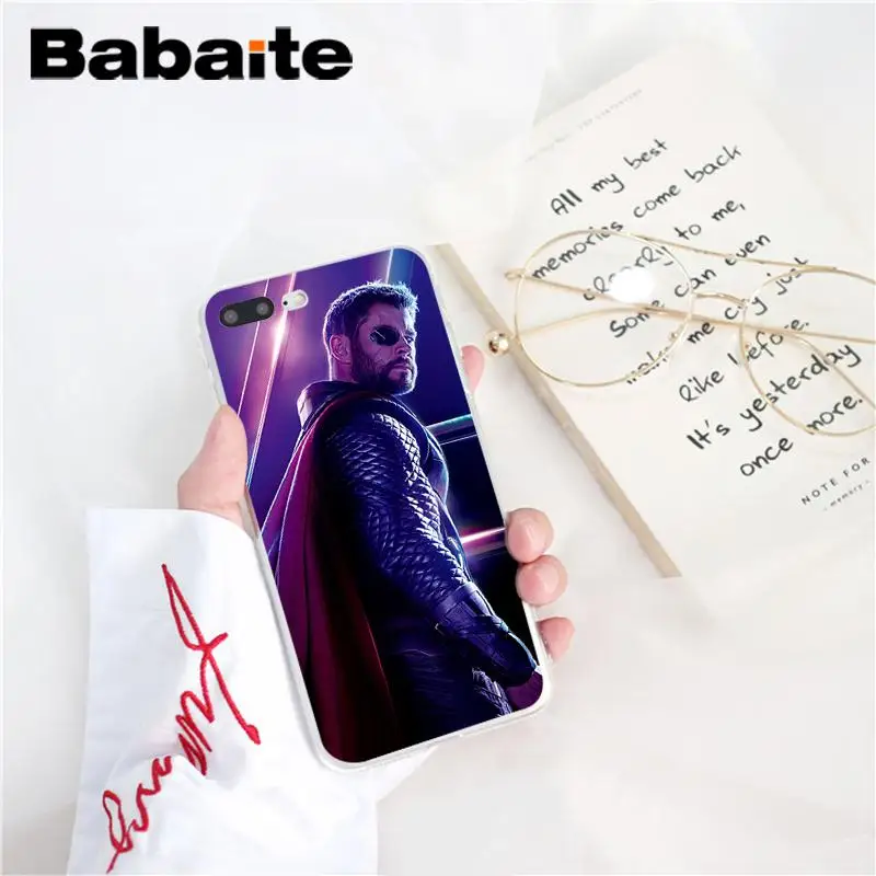 Babaite Chris Hemsworth Мстители Тор ТПУ черный чехол для телефона чехол для iPhone 6S 6plus 7plus 8 8Plus X Xs MAX 5 5S XR 10 - Цвет: A4